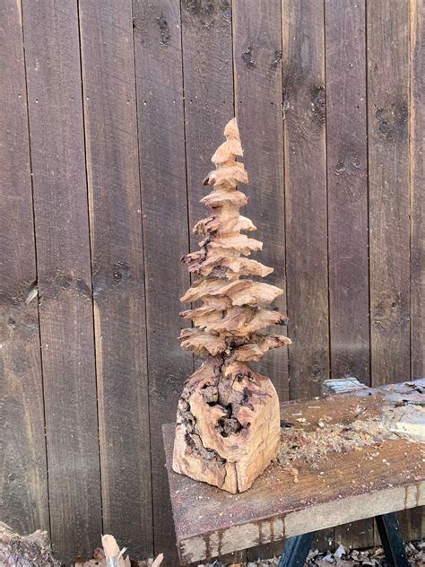 Chainsaw Carving, Tree Carving, Wood Carving, Evergreen Tree, by Josh ...