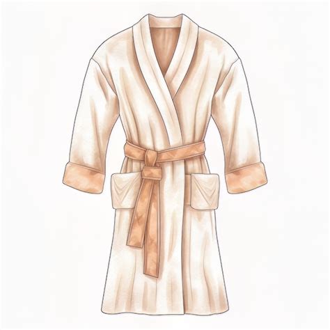 Premium AI Image | A drawing of a robe with a brown belt and a tan belt.