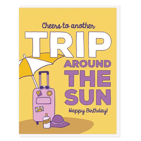 Trip Around The Sun Birthday Card Semi Sweet Press