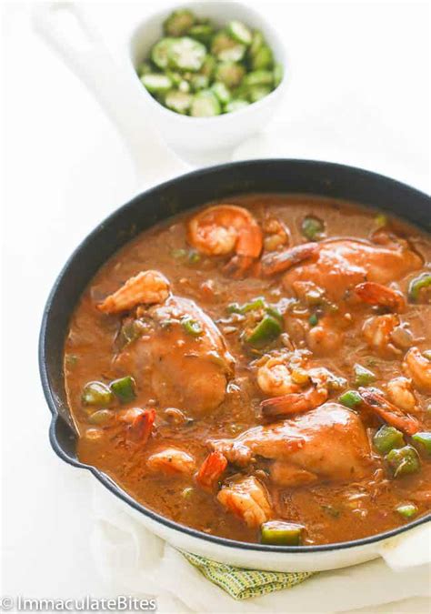 Chicken Shrimp and Okra Gumbo - Immaculate Bites