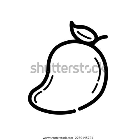 Mango Doodle Icon Hand Drawn Symbol Stock Vector Royalty Free