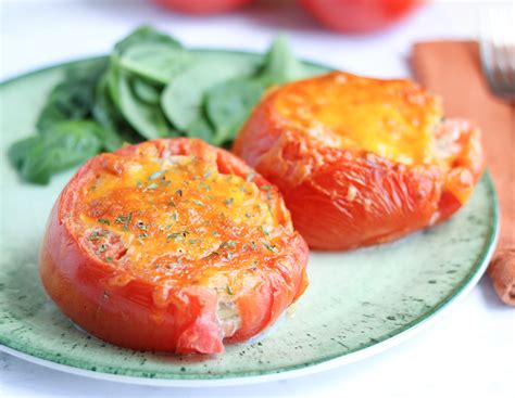 Keto Tuna Melt Stuffed Tomatoes - From Gate To Plate