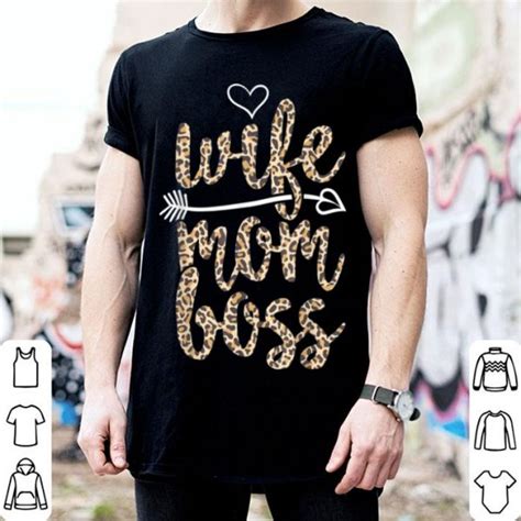 Original Pretty Wife Mom Boss Mothers Day T Women Mommy Leopard