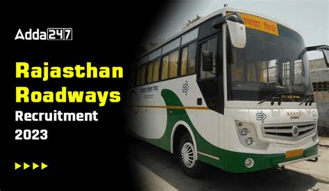 Rajasthan Roadways Recruitment 2023 Notification Vacancy Eligibility