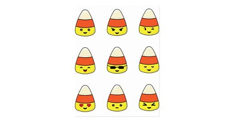 Funny Candy Corn Emoji Postcard | Zazzle.com