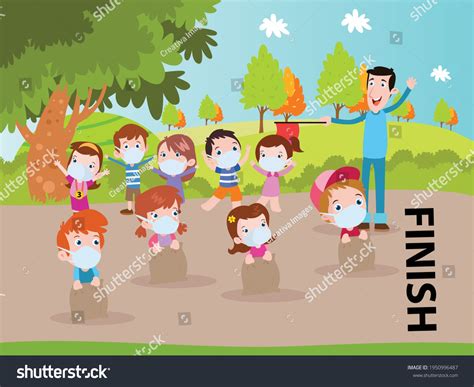 toddlers sack race images stock   objects vectors