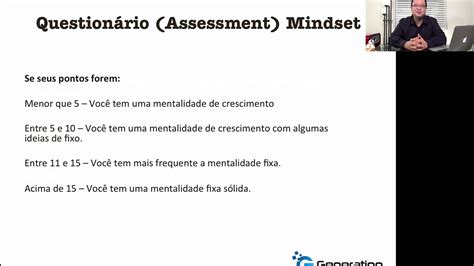 Aula 2 Diferenças entre a Mentalidade de Crescimento x Fixa YouTube