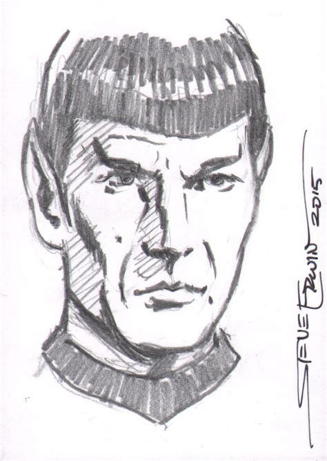 Art of Star Trek Original Art Sketch Card ~ Mr. Spock