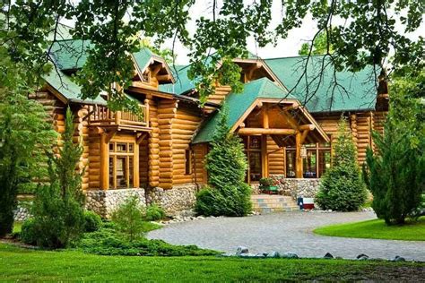 Log Log Homes Exterior Dream House Exterior Ranch House Lake House Rustic Entry Log Home