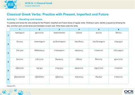 Classical Greek Verbs