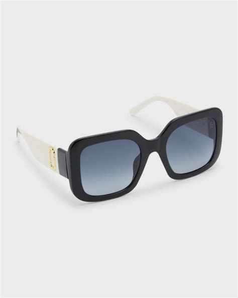 Marc Jacobs Square Two Tone Acetate Sunglasses Neiman Marcus