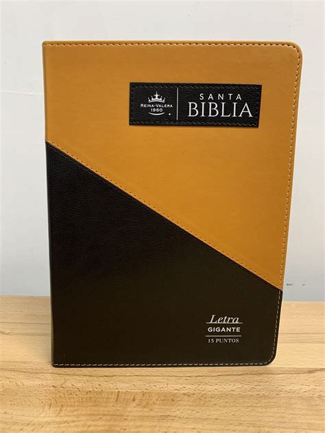 Biblia Rvr Letra Gigante Simil Piel Negro Cafe India Ubuy