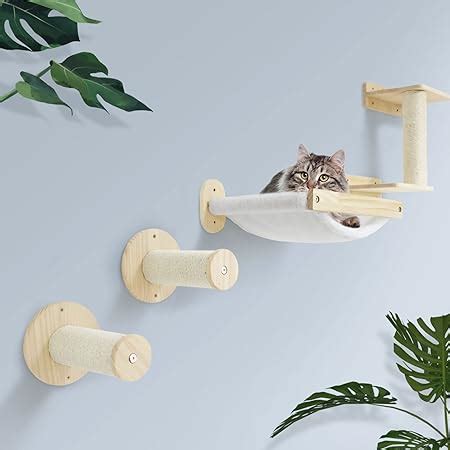 SONGWAY Climbing Wall Cat Stairs Wall Mounted 4 Piece Cat Climbing Wall