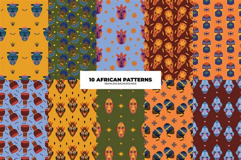 African Pattern Set 22180236 Vector Art at Vecteezy