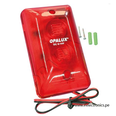 SIRENA CON ESTROBO ROJO OPALUX GL 09 Ir Electronics