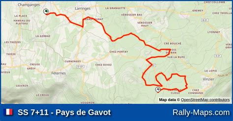 Karte WP 7 11 Pays De Gavot Rallye Mont Blanc Morzine 1996 ERC