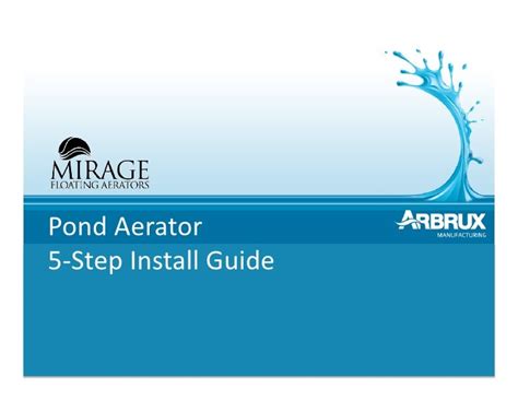 Pond Aerator - Install Guide