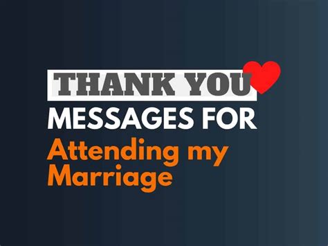 Thank You Messages For Attending My Wedding - Luvzilla