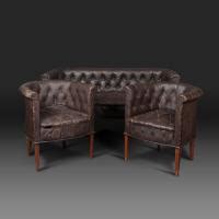 Ebony Chesterfield Living Room Suite Soubrier Rent Seats Living Room