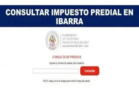 Impuesto predial de Ibarra Consultar el impuesto predial en línea2024