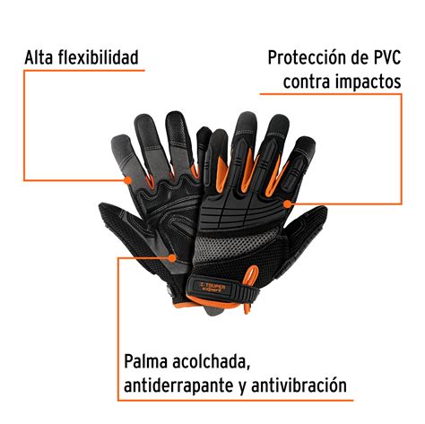 Ficha Tecnica Guantes para mecánico con protección anti impacto TRUPER