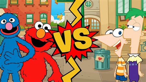 M U G E N Battles Elmo Grover Vs Phineas Ferb Sesame Street Vs