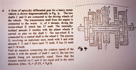 SOLVED: A form of epicyclic differential gear for a heavy motor vehicle ...