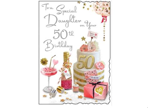 Daughter Age 50 Birthday Card 50th Birthday Card Daughter Etsy