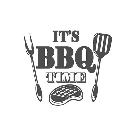 Premium Vector Its Bbq Time Motivational Slogan Inscription Vector