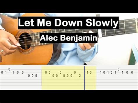 Let Me Down Slowly Guitar Tutorial Alec Benjamin Melody Guitar Tab