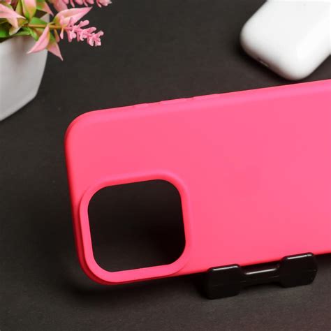 Hot Pink Original Silicone Case For Apple Iphone 13 Pro Max The Hatke