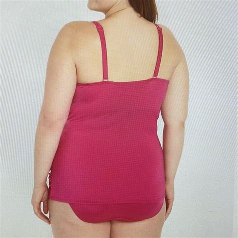 Cacique Swim Cacique Swim Tankini Top 42f 42ddd Fitted Underwire