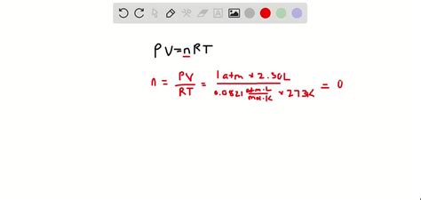 Solved How Many Molecules Of An Ideal Gas Are Contained In A 2 50 L Flask At Stp