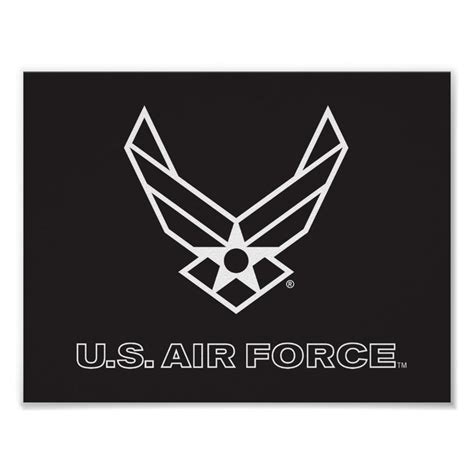 U S Air Force Logo Black Poster Zazzle Air Force Symbol Air Force American Air