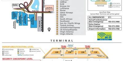 Dulles international airport map - Washington dulles international ...