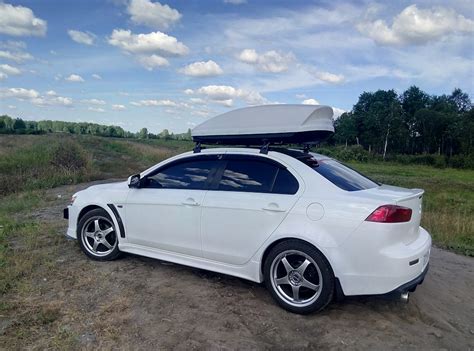 Чемодан на крыше — Mitsubishi Lancer X, 1,8 л, 2008 года | путешествие ...