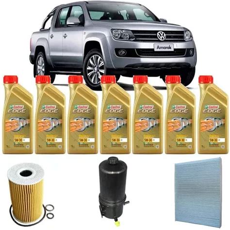 Kit Troca Leo Castrol Edge W Para Vw Amarok Frete Gr Tis