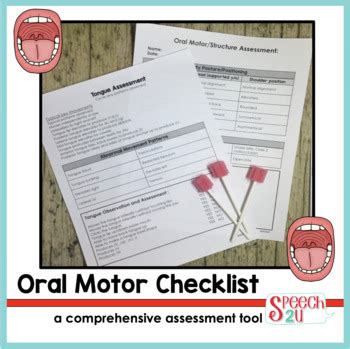 Oral Motor And Feeding Assessment Checklist By Speech U Tpt