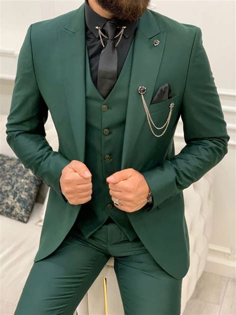 Montreal Green Slim Fit Suit Freeshipping Bojoni Green Suit Men