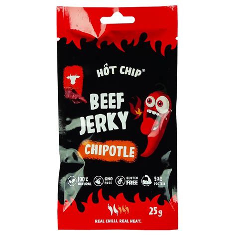 Hot Chip Beef Jerky Chipotle g Rauchiger Protein Snack mit würzig