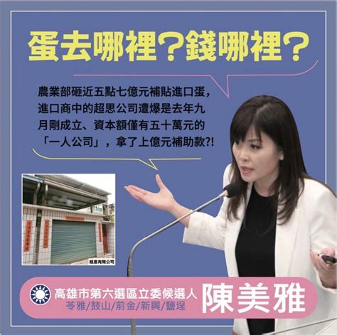 陳美雅：誰趁蛋荒在賺國難財？ 蕃新聞