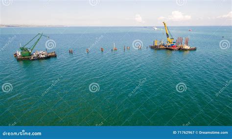 Russia , the Construction of the Crimean Bridge Stock Image - Image of ...