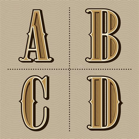 L Alphabet Occidental Marque Avec Des Lettres Le Vintage Pour Diriger