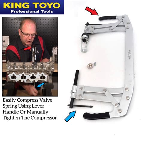 King Toyo Heavy Duty Universal Valve Spring Compressor For Automotive