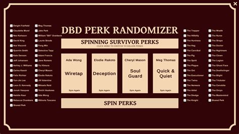 Dead by Daylight Perk Randomizer