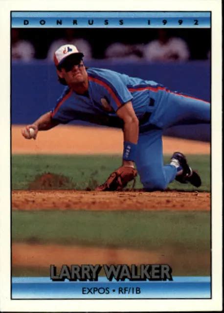 Carte De Baseball Donruss Montr Al Expos Larry Walker Eur