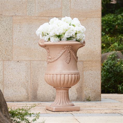 Ophelia Co Bellagio Traditional Classical MGO Flower Urn Planter