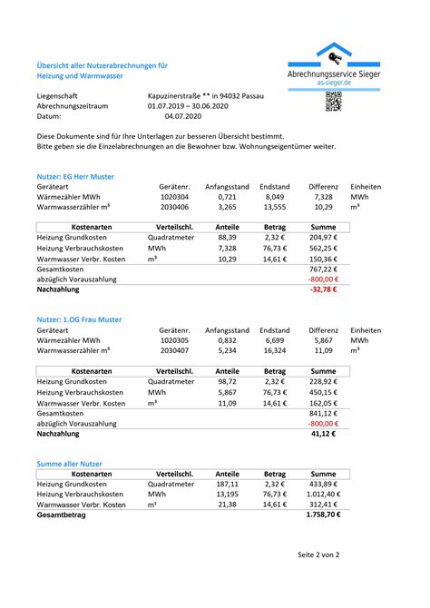 Heizkostenaufstellung Beispiel AS Sieger De Heizkostenaufstellung