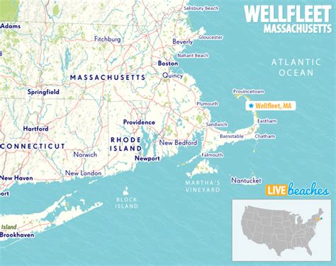 Map of Wellfleet, Massachusetts - Live Beaches