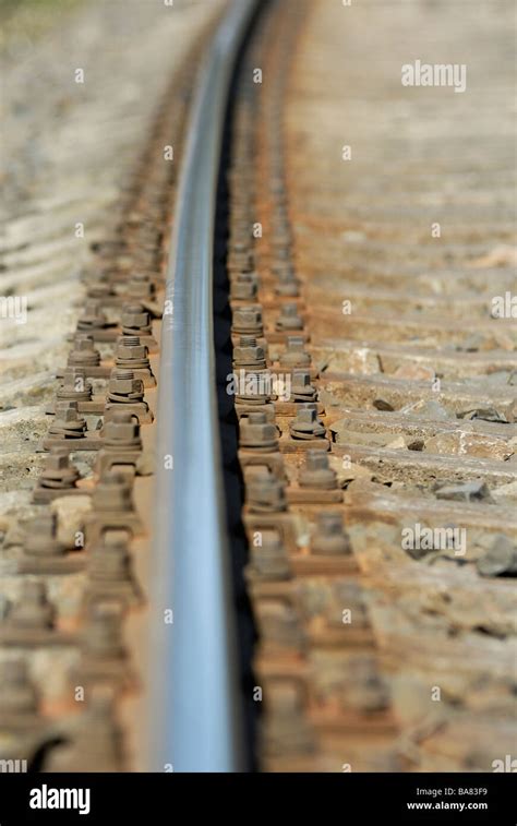 Railway Tracks Close Up Detail Still Life Stock Photo Alamy